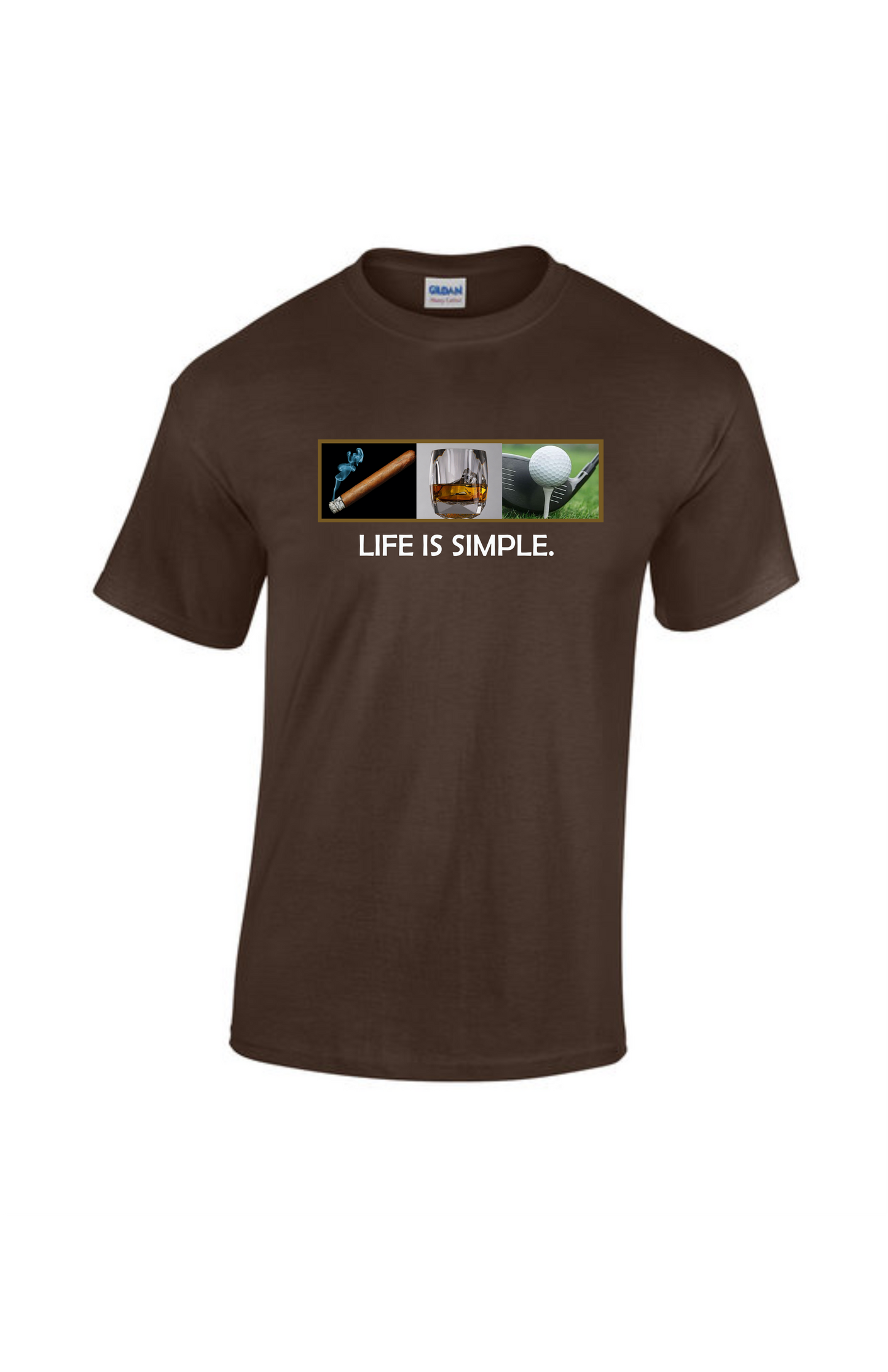 Life is Simple Short Sleeve Tee (Bourbon)